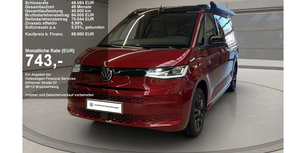 VW T7 California 15.000 km 72.985 &euro; Krefeld 47805