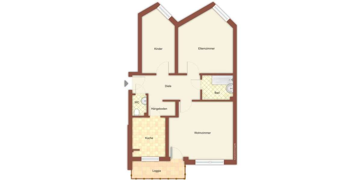 Etagenwohnung Mönchengladbach Windberg - 3 Zimmer, 72 m&sup2;, 729&euro; | Angebot:27306222